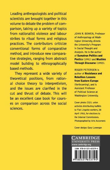 Critical Comparisons in Politics and Culture