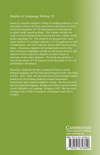 Issues in Computer-Adaptive Testing of Reading Proficiency