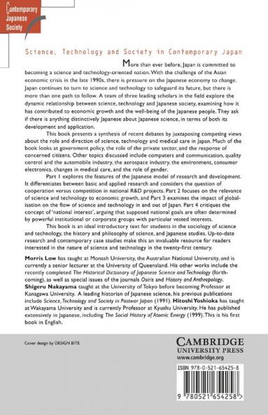 Science Technology and Society in Contemporary Japan