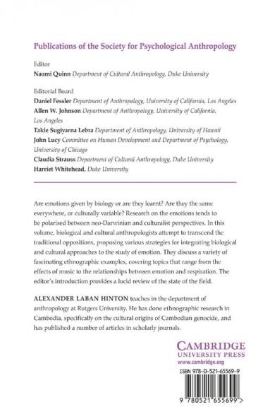 Biocultural Approaches to the Emotions