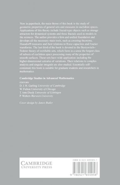 Geometry of Sets and Measures in Euclidean Spaces