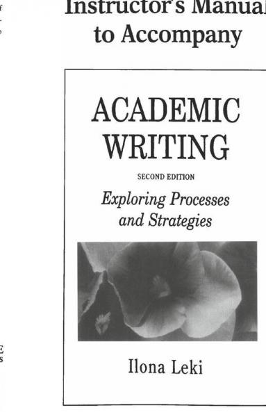 Academic Writing Instructor's Manual