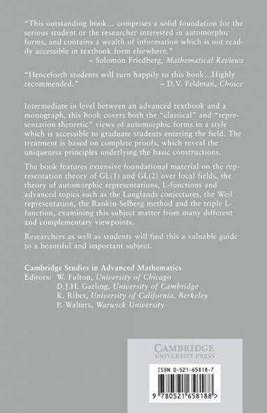 Automorphic Forms and Representations
