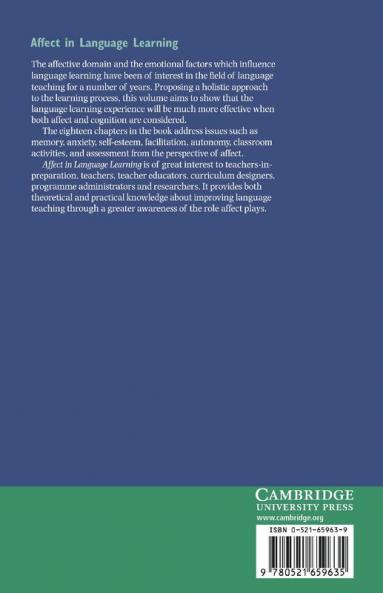 Affect in Language Learning