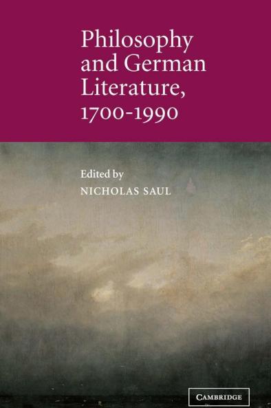 Philosophy and German Literature 1700-1990