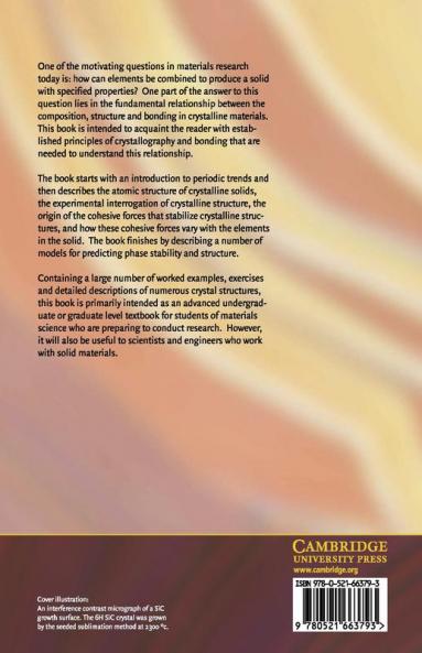 Structure and Bonding in Crystalline Materials