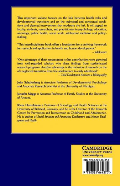 Health Risks and Developmental Transitions During Adolescence