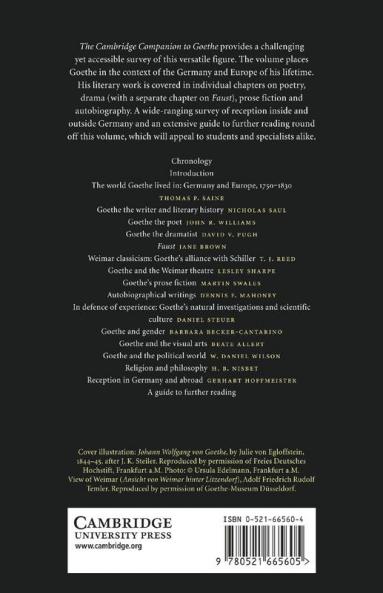 The Cambridge Companion to Goethe
