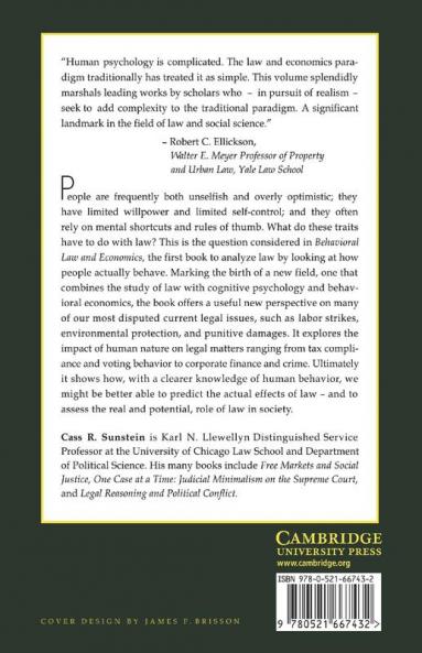 Behavioral Law and Economics