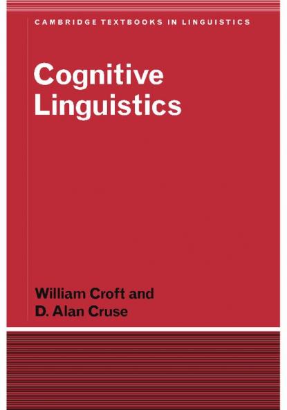 Cognitive Linguistics