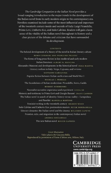 The Cambridge Companion to the Italian Novel