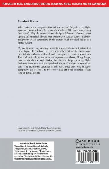 Digital Systems Engineering (SOUTH ASIA EDITION)