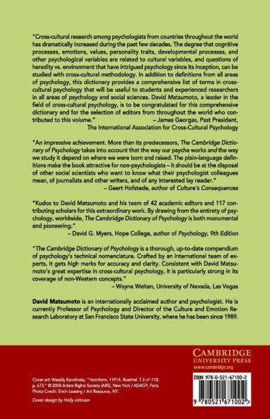 The Cambridge Dictionary of Psychology