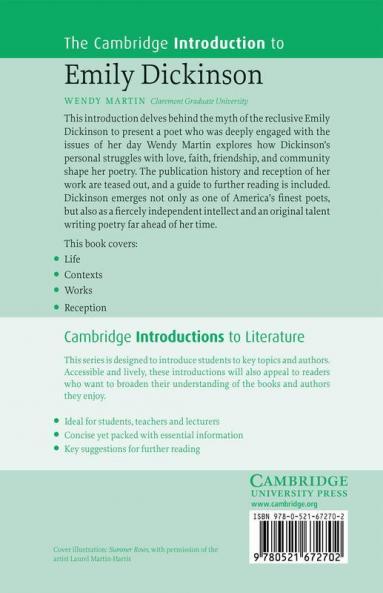 The Cambridge Introduction to Emily Dickinson