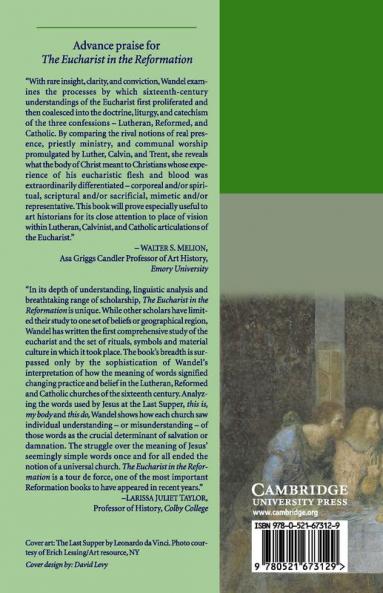 The Eucharist in the Reformation