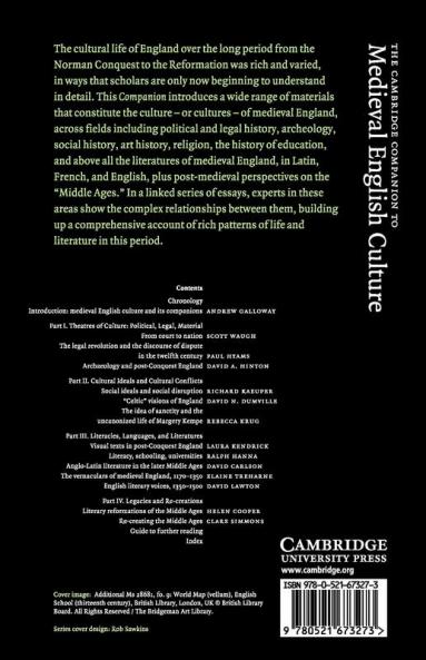 The Cambridge Companion to Medieval English Culture