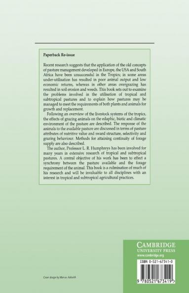 Tropical Pasture Utilisation