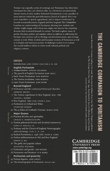 The Cambridge Companion to Puritanism