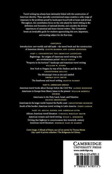 The Cambridge Companion to American Travel Writing