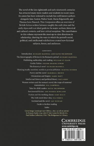 The Cambridge Companion to Fiction in the Romantic Period