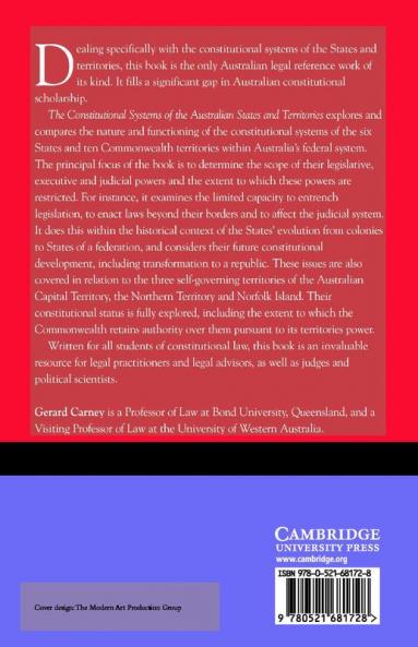 The Constitutional Systems of the Australian States and             Territories