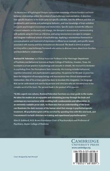 The Neuroscience of Psychological Therapies