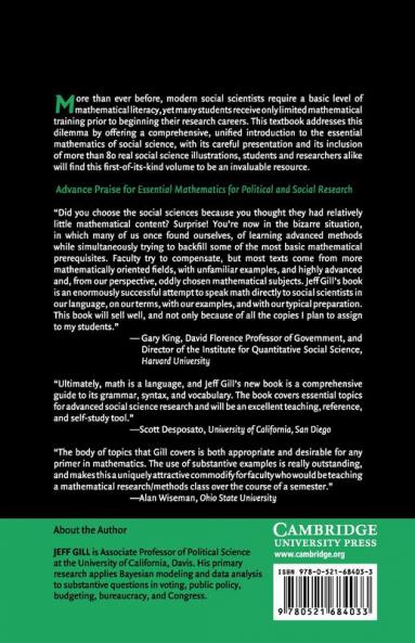 Essential Mathematics for Political and Social Research