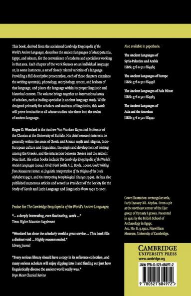 The Ancient Languages of Mesopotamia Egypt and Aksum