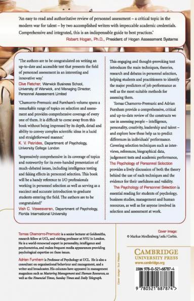 The Psychology of Personnel Selection