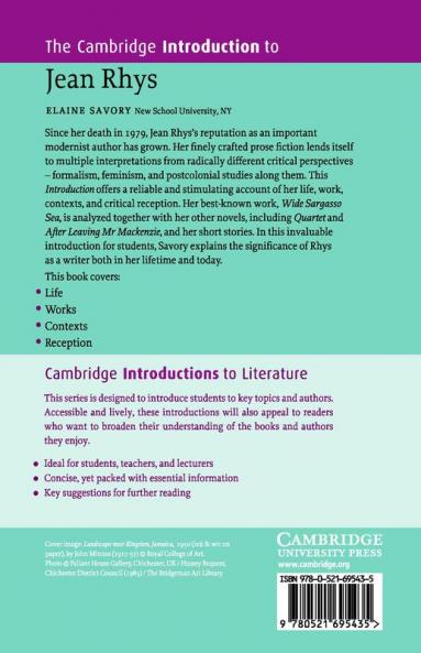 The Cambridge Introduction to Jean Rhys