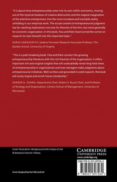 Organizing Entrepreneurial Judgment