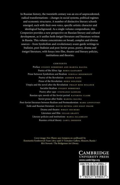 The Cambridge Companion to Twentieth-Century Russian Literature