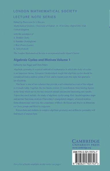 Algebraic Cycles and Motives Volume 1