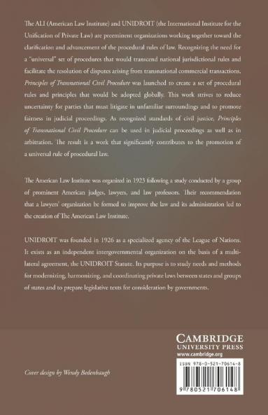 Principles of Transnational Civil Procedure