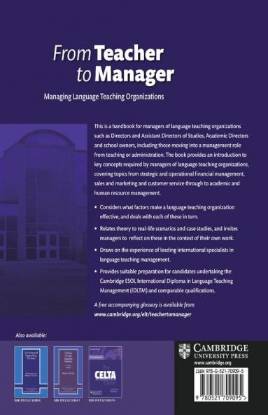 From Teacher to Manager