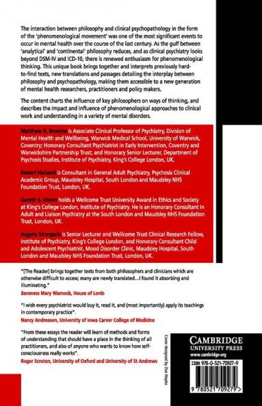 The Maudsley Reader in Phenomenological Psychiatry