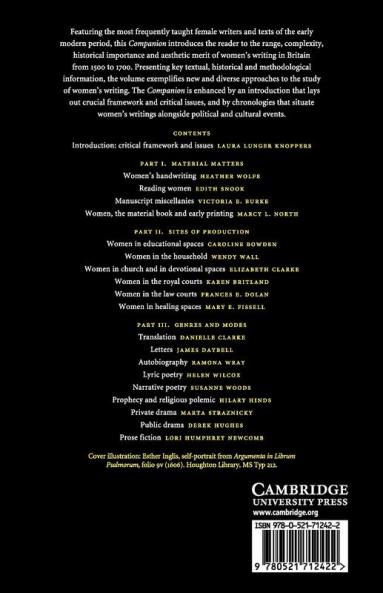 The Cambridge Companion to Early Modern Women's Writing