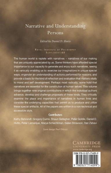 Narrative and Understanding Persons