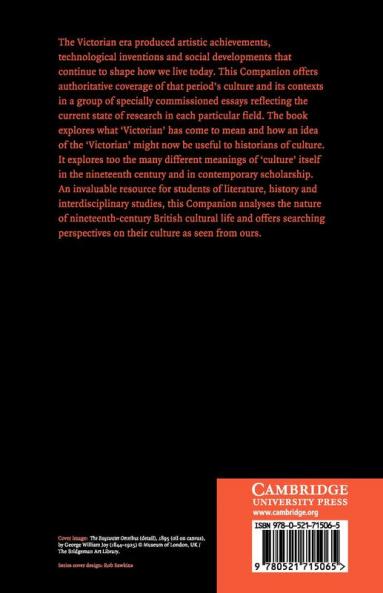 The Cambridge Companion to Victorian Culture