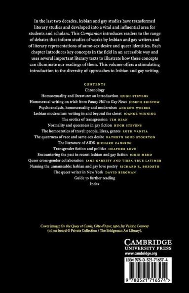 The Cambridge Companion to Gay and Lesbian             Writing