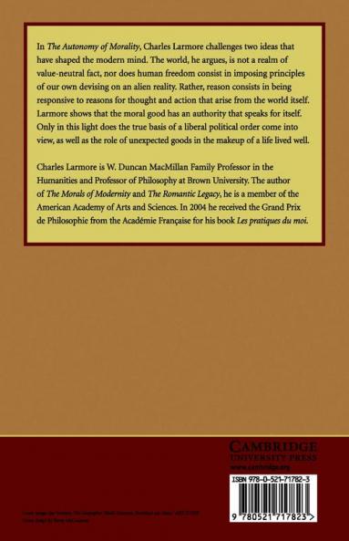 The Autonomy of Morality