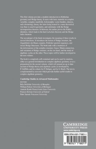 Hodge Theory and Complex Algebraic Geometry I