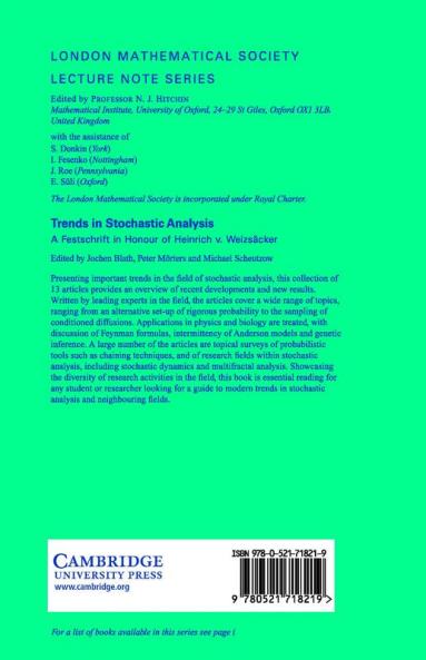 Trends in Stochastic Analysis