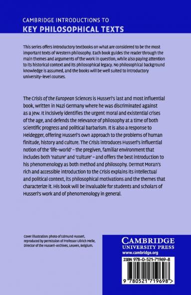 Husserl's Crisis of the European Sciences and Transcendental Phenomenology