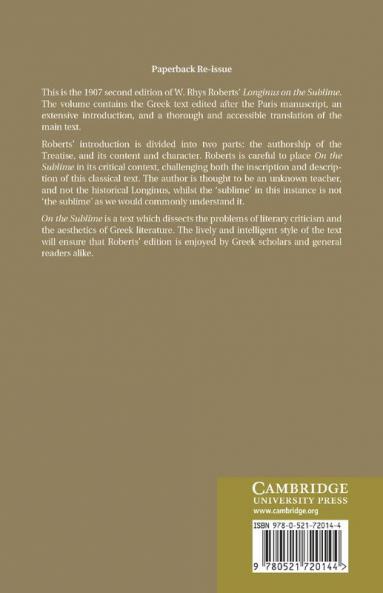 Longinus on the Sublime