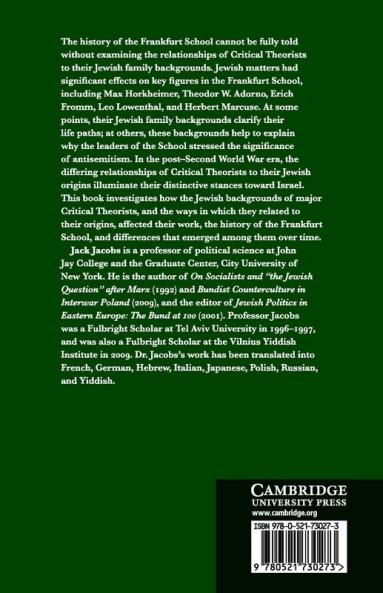The Frankfurt School Jewish Lives and Antisemitism