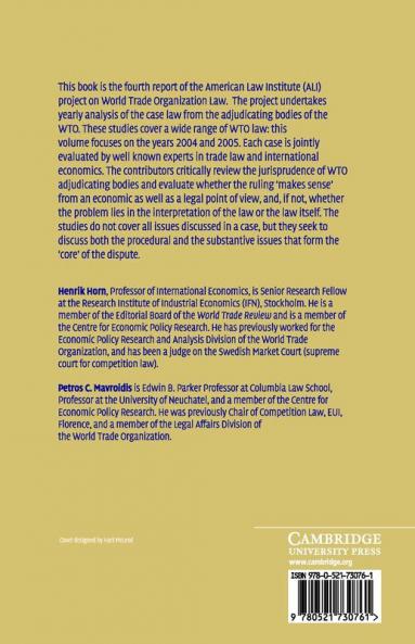 The WTO Case Law of 2004-5