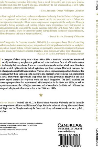 Racial Integration in Corporate America 1940-1990