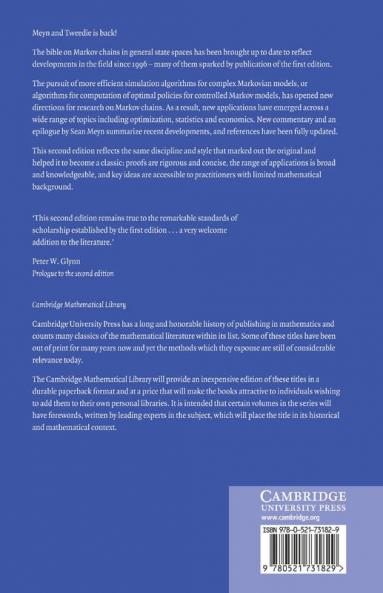 Markov Chains and Stochastic Stability