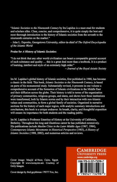 Islamic Societies to the Nineteenth Century